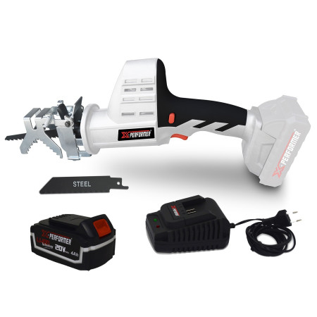 Scie a Ebrancher Portative 20V - Coupe BOIS et METAL -2700 T-min - Xperformer XPCBR20LI - Batterie 4Ah et chargeur inclus