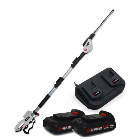 Scie à Ebrancher Taille Haies sur perche 20V Xperformer XP2PSTH20LI - Outil portatif -2 Batteries 2Ah et DOUBLE Chargeur inclus