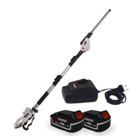 Scie à Ebrancher Taille Haies sur perche 20V Xperformer XP2PSTH20LI - Outil portatif 2 Batteries 4Ah et DOUBLE chargeur inclus