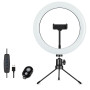 Selfie Kit U25T Ring Light Anneau Lumineux TRIPOD Lampe LED - 3 Modes d'éclairage avec télécommande Bluetooth