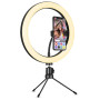 Selfie Kit U25T Ring Light Anneau Lumineux TRIPOD Lampe LED - 3 Modes d'éclairage avec télécommande Bluetooth