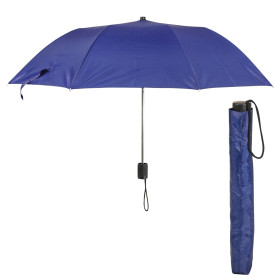 Parapluie bleu compact - pliable - Diamètre 90 cm