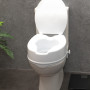 Siège de toilette surélevé en plastique avec couvercle Senator blanc - Hauteur 16 cm
