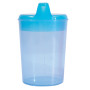 Tasse, gobelet bleu a boire avec deux becs pour boisson et aliment