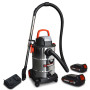 Aspirateur Eau et Poussière compact Brushless sur batterie - Xperformer XPVC20LIBL-30L + 2 Batteries 2 Ah + Double ch...