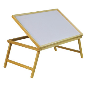 Plateau de lit pliant réglable en bois