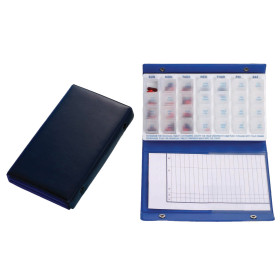 Distributeur de pilules VM929 pour les jours de la semaine avec carnet pour les notes des médicaments