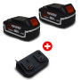 Pack 2 Batterie CONCEPT 20V Lithium 4 Ah pour la gamme d'outils Electro-portatifs X-PERFORMER + Double Chargeur