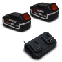 Pakket van 2 CONCEPT 20V Lithium 4 Ah-accu's voor de X-PERFORMER-reeks draagbare elektrische gereedschappen + dubbele lader