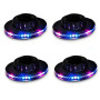 Lot de 4 Eclairages LED pour DJ - Soirée - Fête - Animation - 360 Degrés