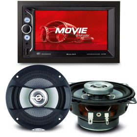 Pack sono voiture Autoradio RMD803DAB-B 4x75W + 2 haut parleurs 10cm 80W