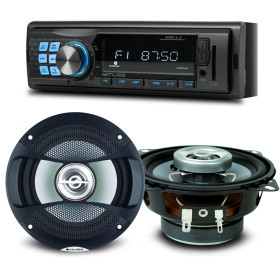Pack sono voiture Autoradio Muse M-195 BT 160 Watts + 2 haut parleurs 10cm 80W