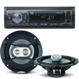 Pack sono voiture Auto Radio NewOne AR375BT 120 Watts + 2 haut parleurs 16,5cm 120W