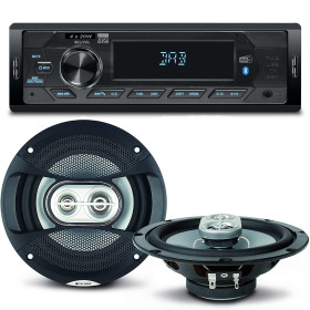 Pack sono voiture Auto Radio NewOne AR390DAB 80 Watts + 2 haut parleurs 16,5cm 120W