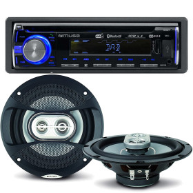 Pack sono voiture Autoradio Muse M-1229 DAB 160 Watts + 2 haut parleurs 16,5m 120W