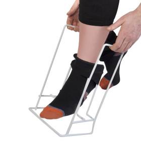 Aidapt VM947A, Enfile chaussettes, bas et collant - 35cm - Blanc - plus besoin de se plier en deux