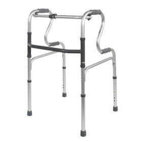 Cadre de marche pliant de luxe à deux élévateurs