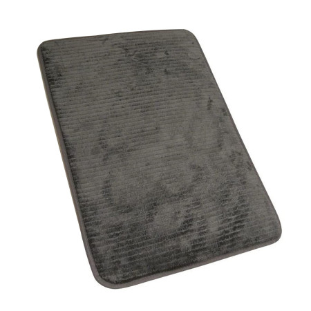Tapis Antidérapant à Mémoire de Forme - Identités 817227, Idéal Comme Sortie de Bain, Sèche Rapid, 60 x 45cm - Gris