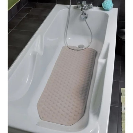 Tapis de Baignoire, Identités 818053 Extra-Long Crème, antidérapant