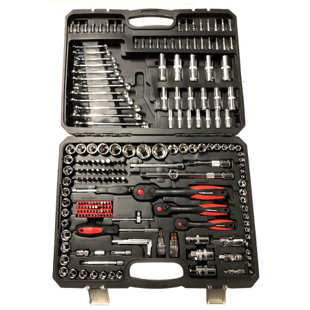 Coffret de 216 pièces Douilles, Cliquets, Widmann 216TS, haute qualité Acier Chrome-Vanadium, Tournevis à manche en é...