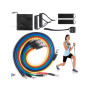 Ensemble bandes de fitness de résistance avec 11 pièces - Sport - poignées, Ancre, Sangle de Cheville, Sac de Transport