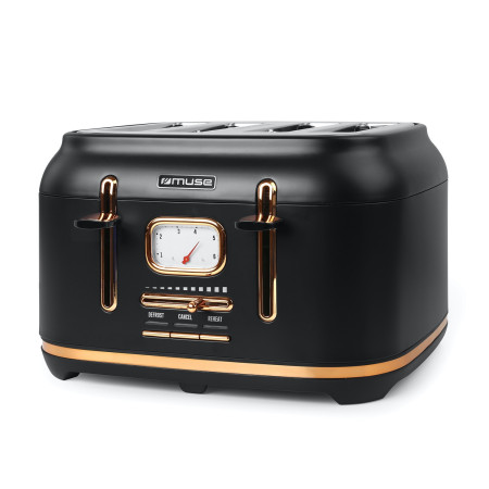 Muse MS-131BC - Grille-pain - 4 fentes - 1800W - Acier inoxydable