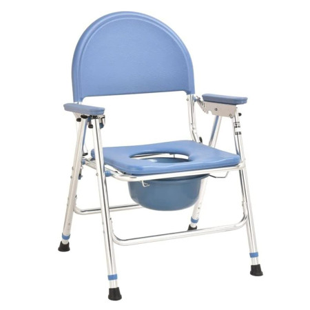 Chaise de toilettes, Identités 811006, pliante Islande, pot amovible,  Livrée avec galette souple