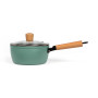 LIVOO MEP132V Casserole intérieur antiadhésif diamètre 18 cm poignée en bois