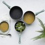 LIVOO MEN125VS set de 3 casseroles aspect pierre coloris Vert diamètres 16 - 18 - 20 cm en aluminium