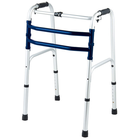 Cadre de marche pliant Identités 826068, Pliage à plat, Poignées PVC, Structure en aluminium anodisé