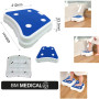 Marche Pied Bm Médical MP-10B - en Plastique pour Salle de Bains, accès à la douche, baignoire