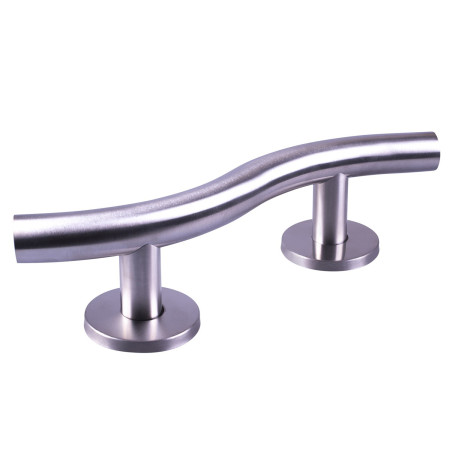 Barre d'appui Aidapt VY477B - incurvée de luxe en acier inoxydable au fini brossé