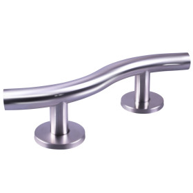 Barre d'appui Aidapt VY478B - incurvée de luxe en acier inoxydable au fini brossé