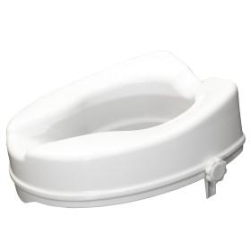 Siège de toilette Aidapt VR224DL - surélevé 10cm - Viscount de 4" - Convient à la majorité des cuvettes de toilettes