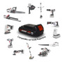 Aspirateur souffleur broyeur de feuilles 40V - X-Performer XPASBT40LI-2B - Sac 45L - avec 2 Batteries 2Ah et double c...