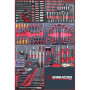 Servante d?atelier complète Barracuda Tools Rock PRO+ 8 tiroirs 7 outillés - 4 roues, 2 freins - Chariot MECANICIEN, ...