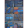Servante d?atelier complète Barracuda Tools XXL RACING 9 tiroirs 8 outillés - 4 roues, 2 freins, Chariot MECANICIEN, ...