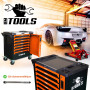 Servante d'atelier BM TOOLS 9/7 MONSTER-EDITION-ORANGE 7 tiroirs pleins 257 outils + Cric hydraulique Kraft Muller 2,...