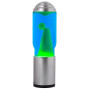 ITotal XL2199 Lampe à Lave  avec Base Argentée, Liquide Bleu et Cire Verte