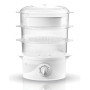 Cuiseur vapeur Puissance de 800 W. - 9L - Trois réservoirs de vapeur Steam Turbo transparents - Adler AD 633