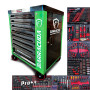 Servante d?atelier complète Barracuda Tools VERTE PRO++ 8 tiroirs 8 outillés - 4 roues, 2 freins - Chariot MECANICIEN...