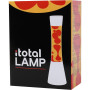 ITotal XL1757 Lampe à Lave 40 cm avec Base Blanche, Liquide Jaune et Cire Rouge