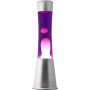 ITotal XL1796 Lampe à Lave 30 cm avec Base Argentée, Liquide Violet et Cire Blanche