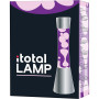 ITotal XL1796 Lampe à Lave 30 cm avec Base Argentée, Liquide Violet et Cire Blanche