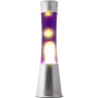 ITotal XL1797 Lampe à Lave 30 cm avec Base Argentée, Liquide Violet et Cire Jaune
