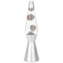 ITotal XL1785 Lampe à Lave 36 cm avec Base Argentée, Liquide Transparent et Cire Blanche