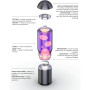 ITotal XL2193 Lampe ADA à Lave avec Base Gris Foncé, Liquide Violet et Cire Blanche