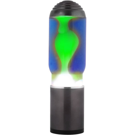 ITotal XL2194 Lampe ADA à Lave avec Base Gris Foncé, Liquide Bleu et Cire Verte