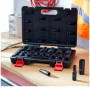 Coffret de douilles longues WIdmann W-16PS-BK 1/2 à choc 16 pcs Socket de 10 à 32, Acier chrome-molybdène