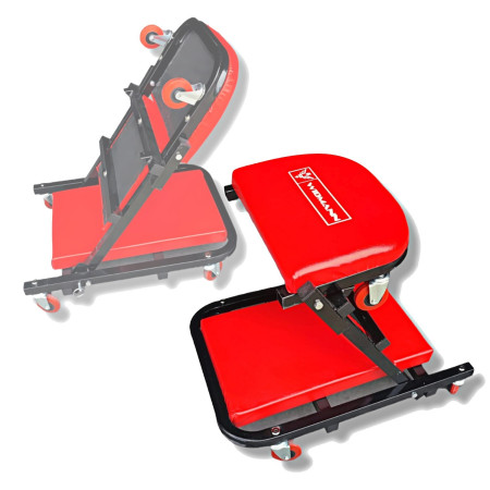 Chariot de Visite Widmann Mécanicien Pliable Planche de Travail, Voitures, Roues Pivotantes 360°, Appui-tête Ergonomique